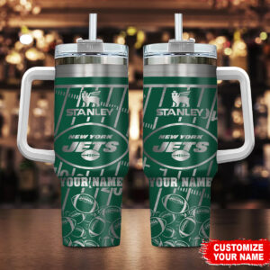 Customizable NY Jets Stanley Tumbler - Personalized Football Fan Gift