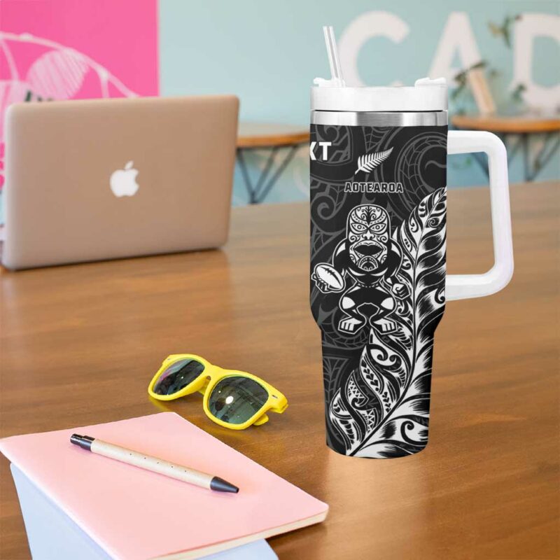 New Zealand And England Rugby Custom Stanley Quencher 40oz Stainless Steel Tumbler With Handle - Threewoofs - Image 5