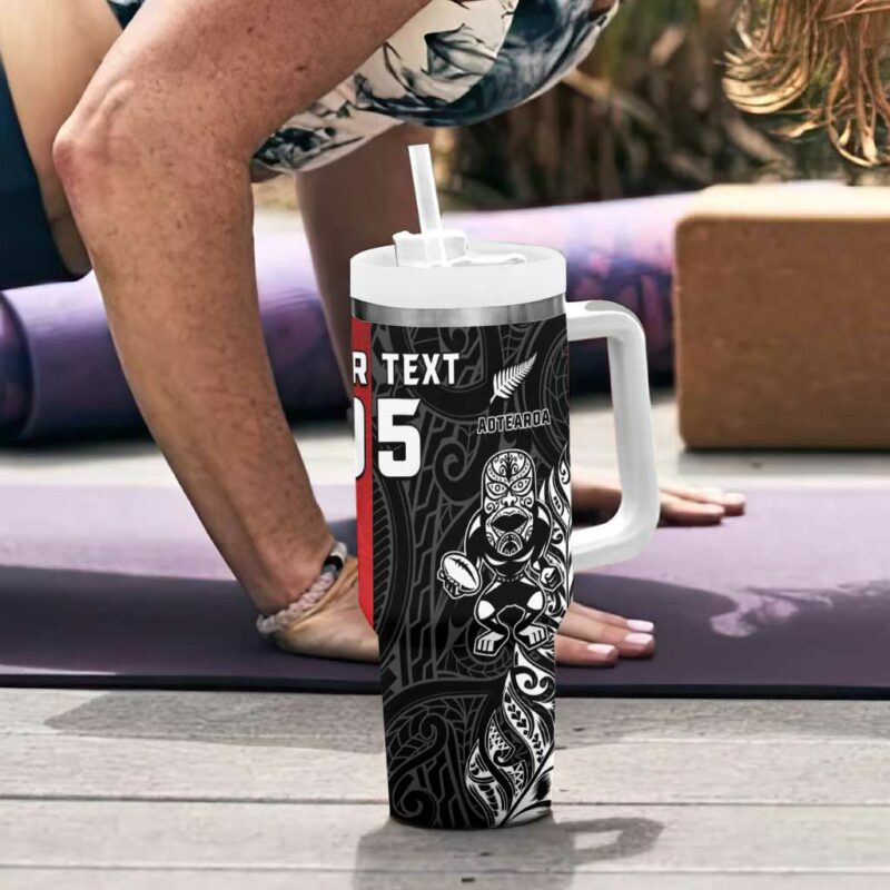 New Zealand And England Rugby Custom Stanley Quencher 40oz Stainless Steel Tumbler With Handle - Threewoofs - Image 6