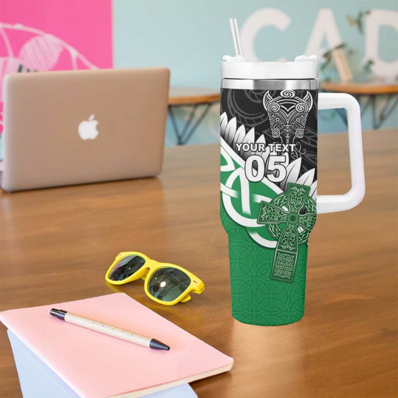 New Zealand And Ireland Rugby Custom Stanley Quencher 40oz Stainless Steel Tumbler With Handle - Threewoofs - Image 5