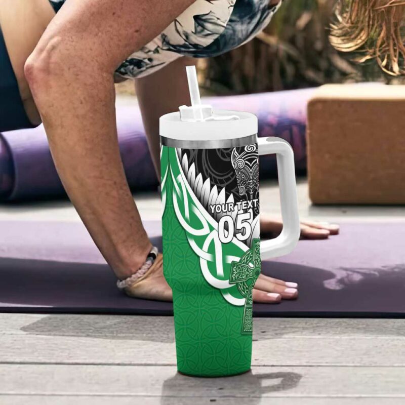 New Zealand And Ireland Rugby Custom Stanley Quencher 40oz Stainless Steel Tumbler With Handle - Threewoofs - Image 6