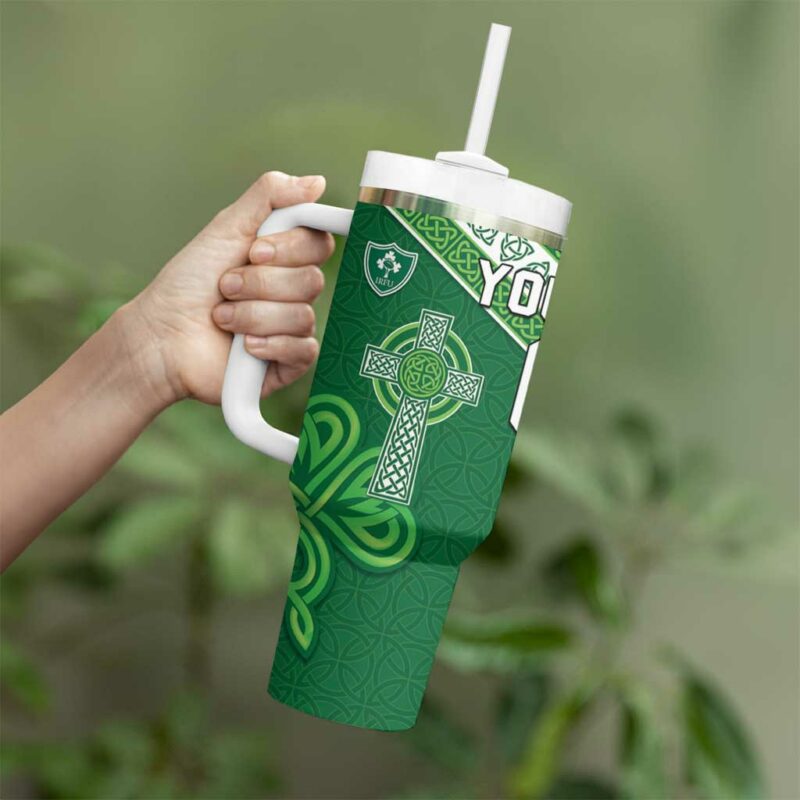 New Zealand And Ireland Rugby Custom Stanley Quencher 40oz Stainless Steel Tumbler With Handle - Threewoofs - Image 3