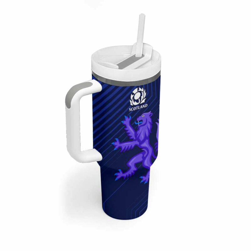New Zealand and Scotland Rugby All Black Maori With Thistle Together Custom Stanley Quencher 40oz Stainless Steel Tumbler With Handle - Threewoofs - Image 3