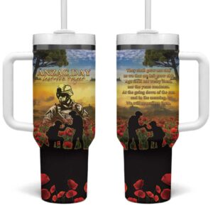 New Zealand ANZAC Day Custom Stanley Quencher 40oz Stainless Steel Tumbler With Handle - Threewoofs