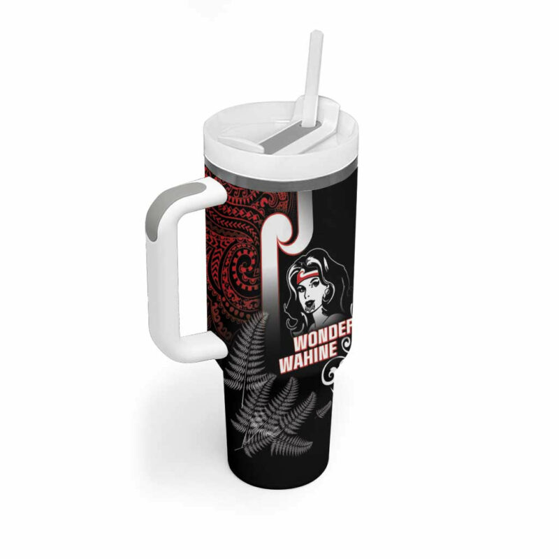 New Zealand Aotearoa Mana Wahine Custom Stanley Quencher 40oz Stainless Steel Tumbler With Handle - Threewoofs - Image 3
