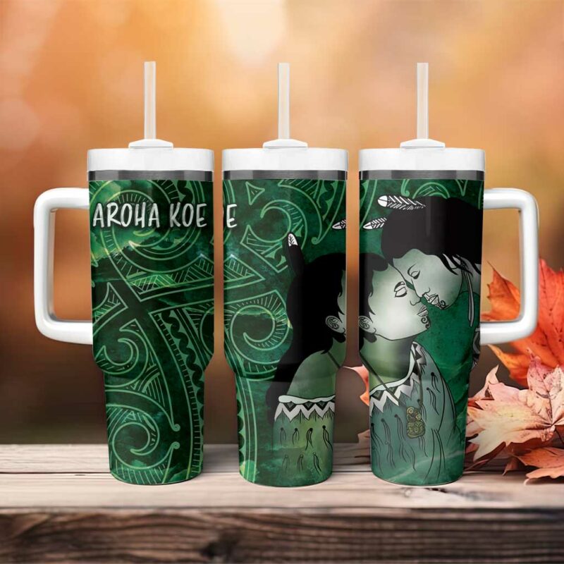 New Zealand Aroha Koe Mama Custom Stanley Quencher 40oz Stainless Steel Tumbler With Handle - Threewoofs - Image 4