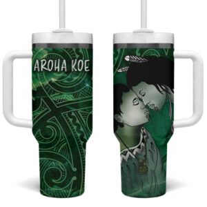 New Zealand Aroha Koe Mama Custom Stanley Quencher 40oz Stainless Steel Tumbler With Handle - Threewoofs
