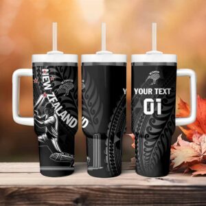 New Zealand Cricket Maori Kiwi Black Fern Custom Stanley Quencher 40oz Stainless Steel Tumbler With Handle - Threewoofs