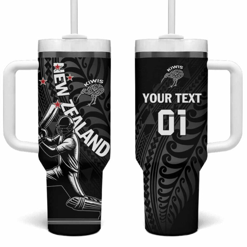New Zealand Cricket Maori Kiwi Black Fern Custom Stanley Quencher 40oz Stainless Steel Tumbler With Handle - Threewoofs - Image 2