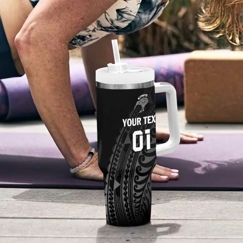 New Zealand Cricket Maori Kiwi Black Fern Custom Stanley Quencher 40oz Stainless Steel Tumbler With Handle - Threewoofs - Image 6