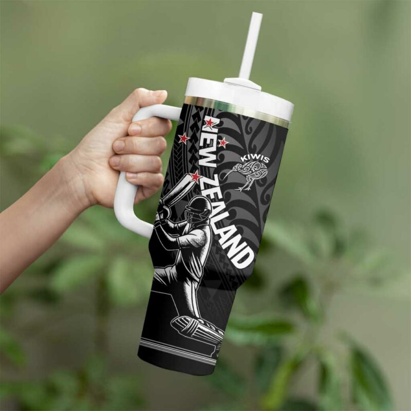 New Zealand Cricket Maori Kiwi Black Fern Custom Stanley Quencher 40oz Stainless Steel Tumbler With Handle - Threewoofs - Image 4