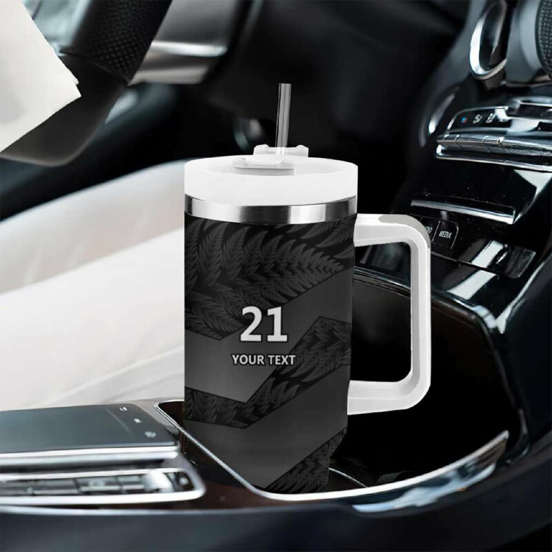 New Zealand Cricket Potae Pango Black Fern Custom Stanley Quencher 40oz Stainless Steel Tumbler With Handle - Threewoofs - Image 8