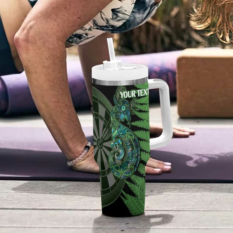 New Zealand Darts Aotearoa Maori Fern Mix Manaia Tattoo Custom Stanley Quencher 40oz Stainless Steel Tumbler With Handle - Threewoofs - Image 6