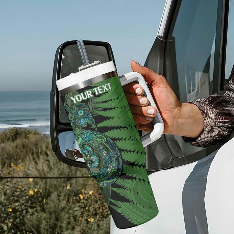 New Zealand Darts Aotearoa Maori Fern Mix Manaia Tattoo Custom Stanley Quencher 40oz Stainless Steel Tumbler With Handle - Threewoofs - Image 7