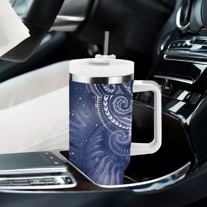 New Zealand Galaxy Fern Custom Stanley Quencher 40oz Stainless Steel Tumbler With Handle - Threewoofs - Image 8