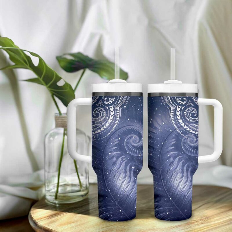 New Zealand Galaxy Fern Custom Stanley Quencher 40oz Stainless Steel Tumbler With Handle - Threewoofs - Image 9