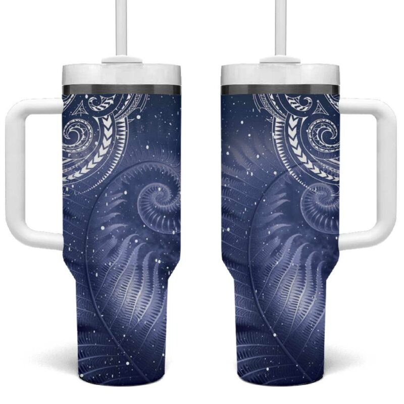 New Zealand Galaxy Fern Custom Stanley Quencher 40oz Stainless Steel Tumbler With Handle - Threewoofs