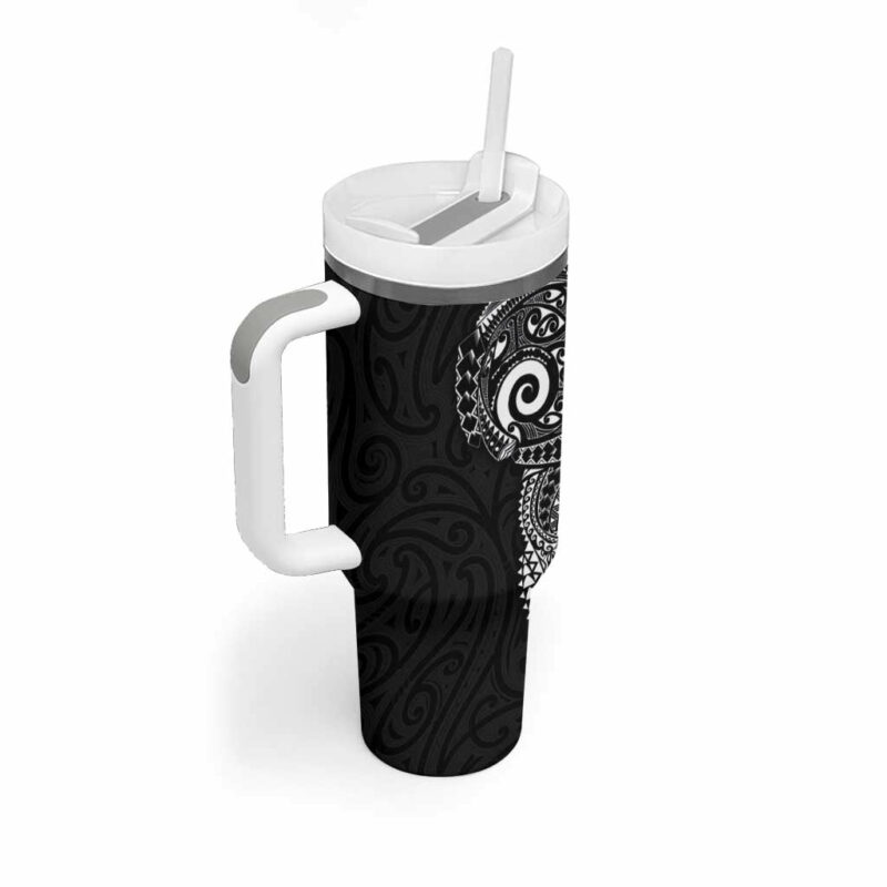 New Zealand Maori Koru Art Traditional Tattoo Custom Stanley Quencher 40oz Stainless Steel Tumbler With Handle - Threewoofs - Image 2