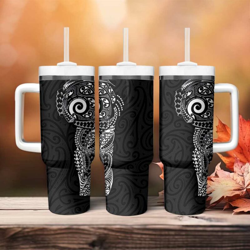 New Zealand Maori Koru Art Traditional Tattoo Custom Stanley Quencher 40oz Stainless Steel Tumbler With Handle - Threewoofs - Image 4