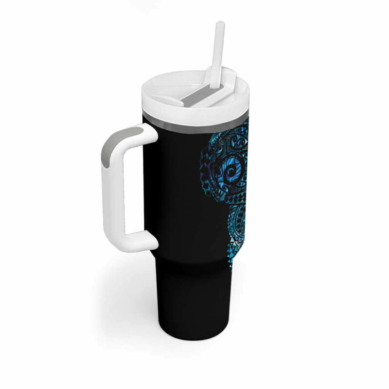 New Zealand Maori Koru Art Traditional Tattoo Custom Stanley Quencher 40oz Stainless Steel Tumbler With Handle - Threewoofs - Image 2