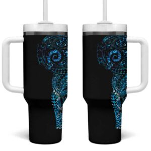 New Zealand Maori Koru Art Traditional Tattoo Custom Stanley Quencher 40oz Stainless Steel Tumbler With Handle - Threewoofs