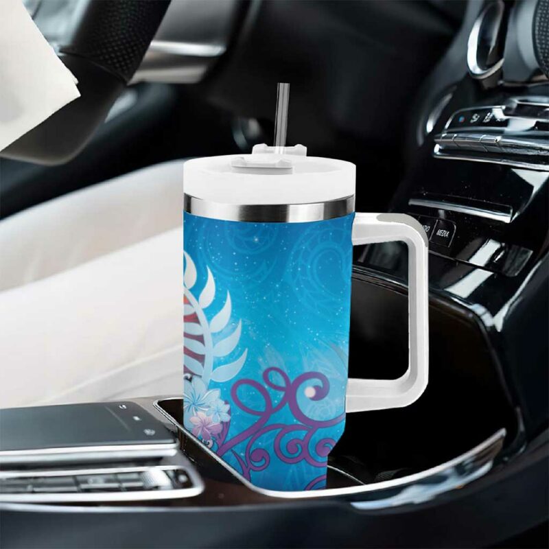 New Zealand Matapouri Beach Landscape Custom Stanley Quencher 40oz Stainless Steel Tumbler With Handle - Threewoofs - Image 8