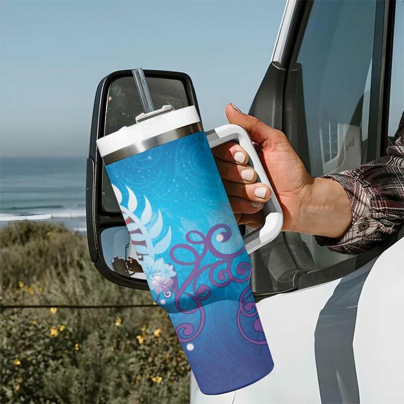 New Zealand Matapouri Beach Landscape Custom Stanley Quencher 40oz Stainless Steel Tumbler With Handle - Threewoofs - Image 7