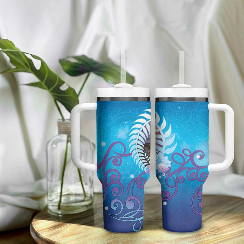 New Zealand Matapouri Beach Landscape Custom Stanley Quencher 40oz Stainless Steel Tumbler With Handle - Threewoofs - Image 9