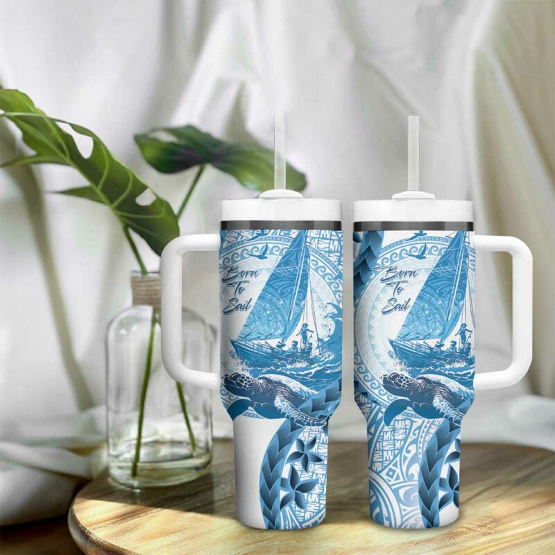 New Zealand Sailing Aotearoa Yacht Racing Born To Sail Custom Stanley Quencher 40oz Stainless Steel Tumbler With Handle - Threewoofs - Image 9