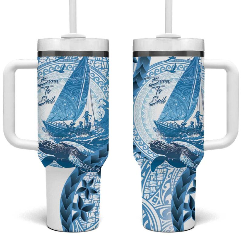 New Zealand Sailing Aotearoa Yacht Racing Born To Sail Custom Stanley Quencher 40oz Stainless Steel Tumbler With Handle - Threewoofs