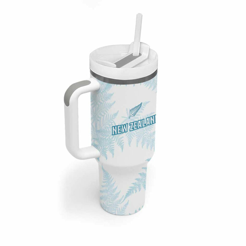 New Zealand Silver Fern Football Custom Stanley Quencher 40oz Stainless Steel Tumbler With Handle - Threewoofs - Image 2