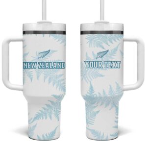 New Zealand Silver Fern Football Custom Stanley Quencher 40oz Stainless Steel Tumbler With Handle - Threewoofs
