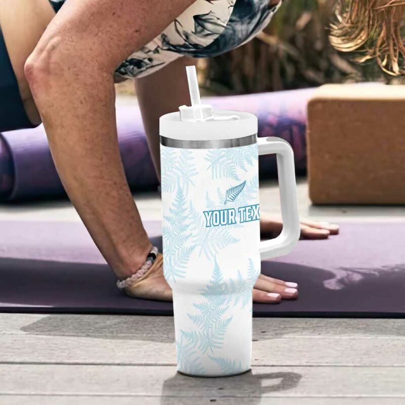 New Zealand Silver Fern Football Custom Stanley Quencher 40oz Stainless Steel Tumbler With Handle - Threewoofs - Image 6