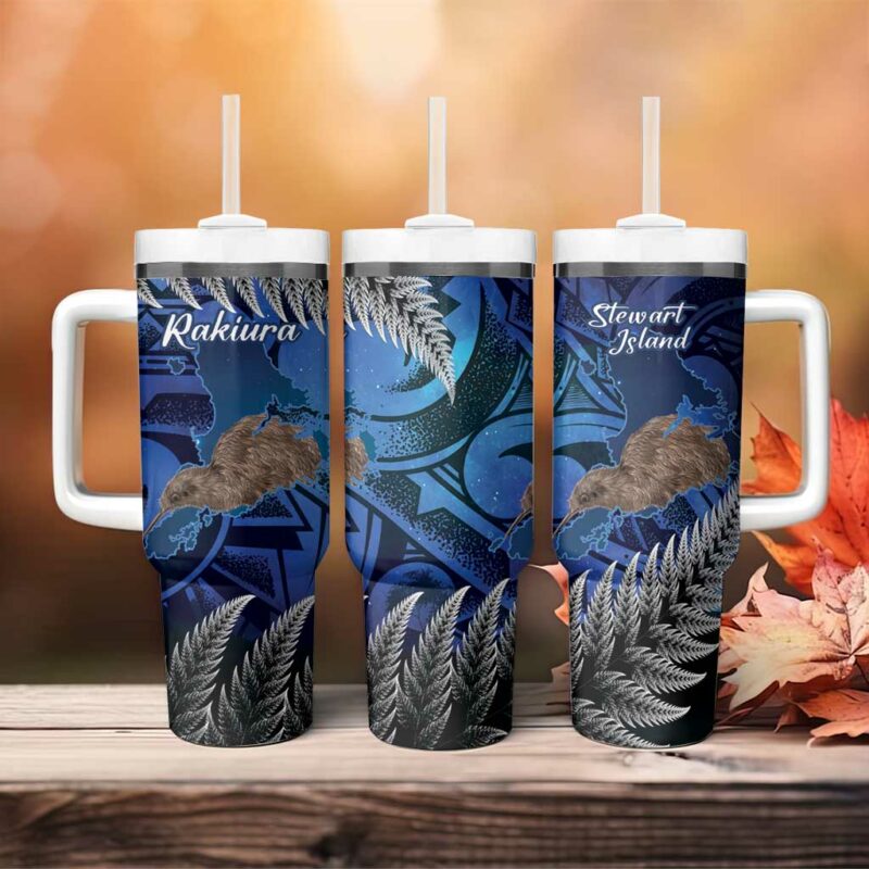 New Zealand Stewart Island Custom Stanley Quencher 40oz Stainless Steel Tumbler With Handle - Threewoofs - Image 4