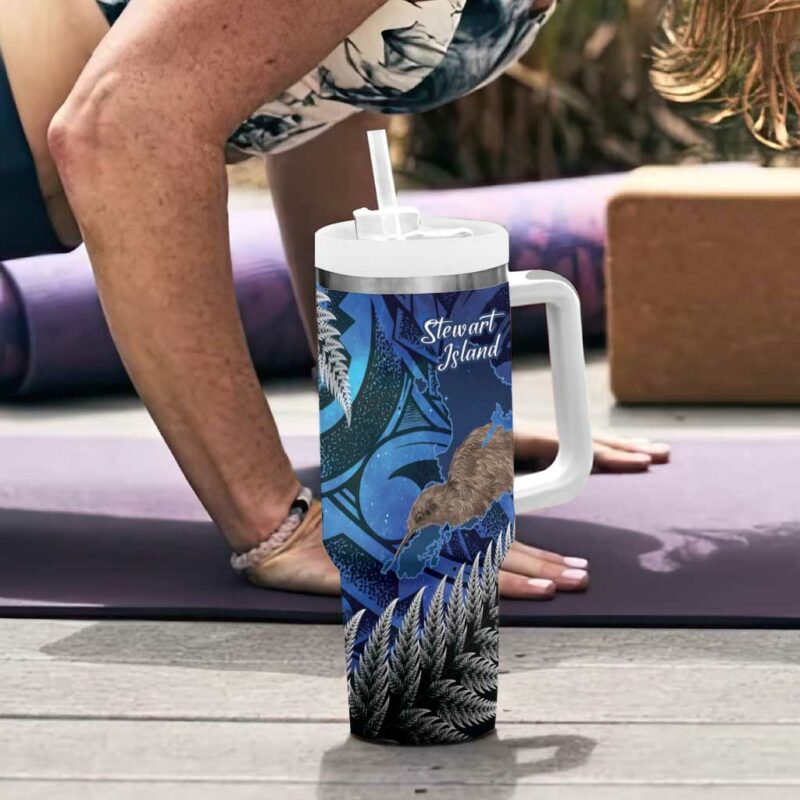 New Zealand Stewart Island Custom Stanley Quencher 40oz Stainless Steel Tumbler With Handle - Threewoofs - Image 6