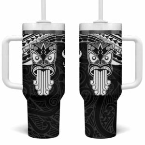 New Zealand Te Reo Maori Kia Kaha Maori Language Week Black Custom Stanley Quencher 40oz Stainless Steel Tumbler With Handle - Threewoofs