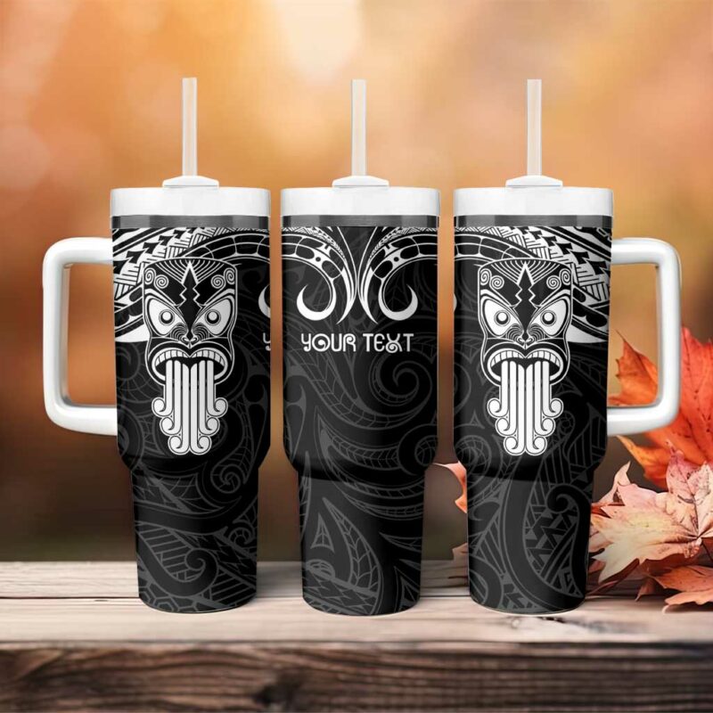 New Zealand Te Reo Maori Kia Kaha Maori Language Week Black Custom Stanley Quencher 40oz Stainless Steel Tumbler With Handle - Threewoofs - Image 4