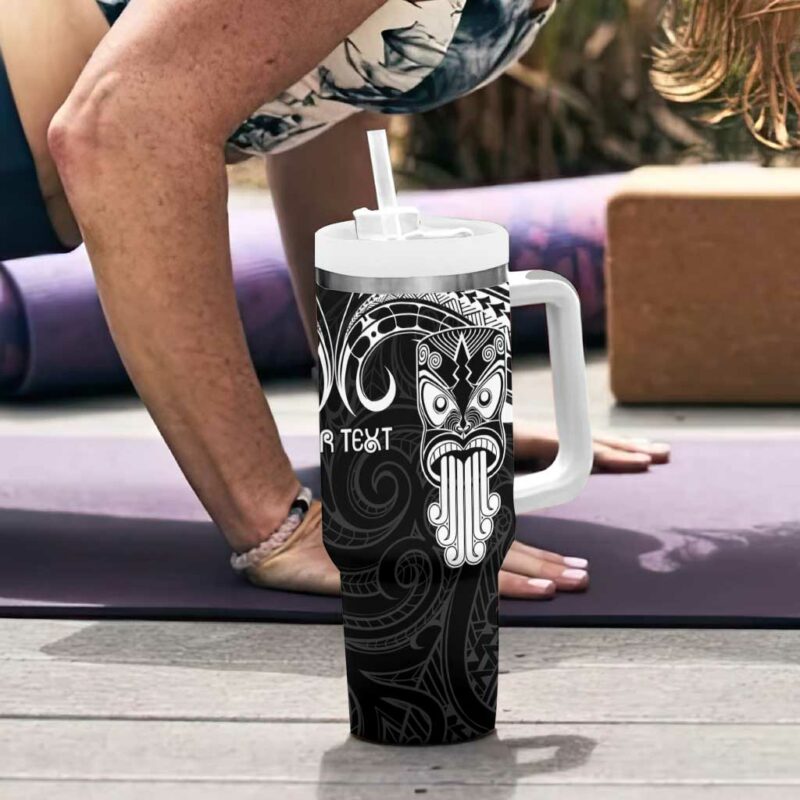New Zealand Te Reo Maori Kia Kaha Maori Language Week Black Custom Stanley Quencher 40oz Stainless Steel Tumbler With Handle - Threewoofs - Image 6