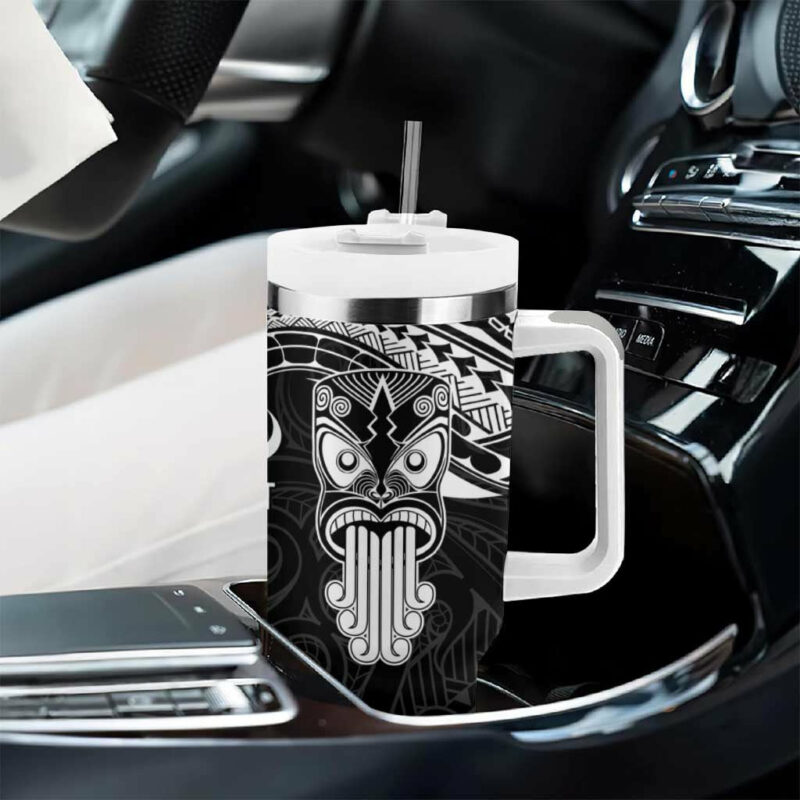 New Zealand Te Reo Maori Kia Kaha Maori Language Week Black Custom Stanley Quencher 40oz Stainless Steel Tumbler With Handle - Threewoofs - Image 8