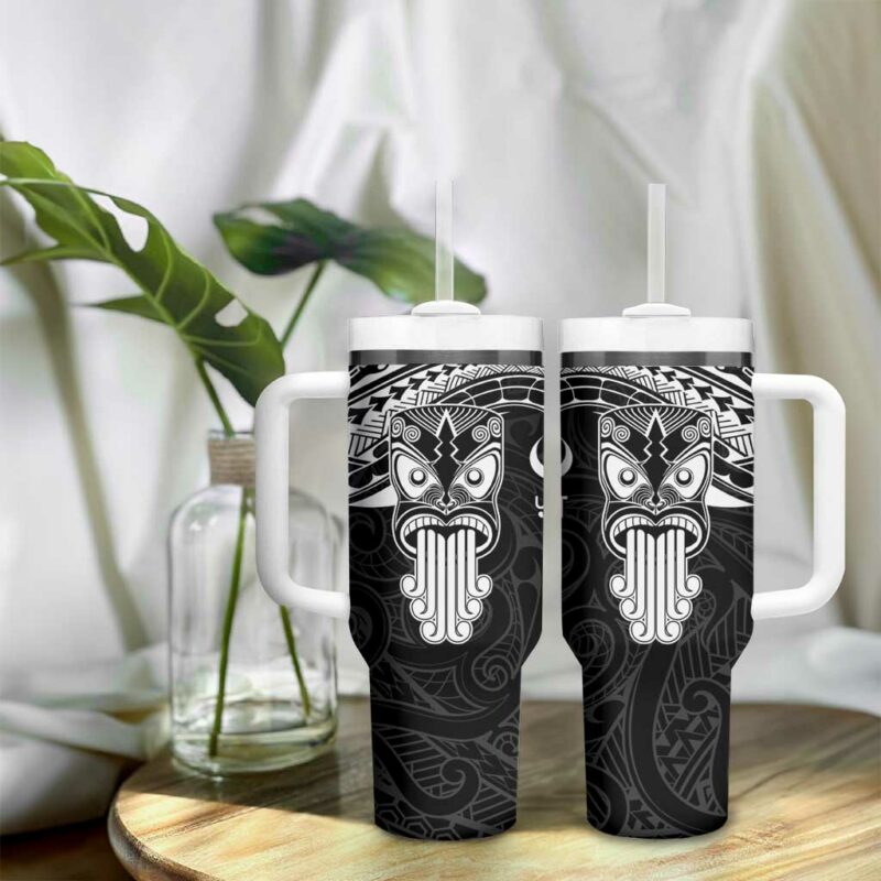 New Zealand Te Reo Maori Kia Kaha Maori Language Week Black Custom Stanley Quencher 40oz Stainless Steel Tumbler With Handle - Threewoofs - Image 9