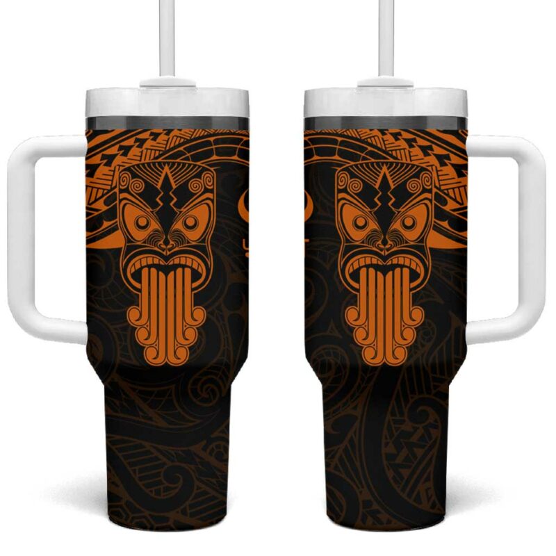 New Zealand Te Reo Maori Kia Kaha Maori Language Week Gold Custom Stanley Quencher 40oz Stainless Steel Tumbler With Handle - Threewoofs