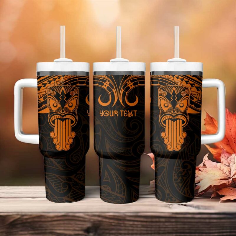 New Zealand Te Reo Maori Kia Kaha Maori Language Week Gold Custom Stanley Quencher 40oz Stainless Steel Tumbler With Handle - Threewoofs - Image 4