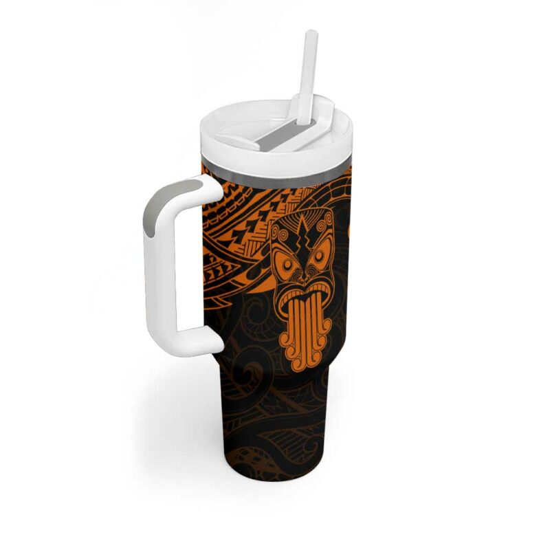 New Zealand Te Reo Maori Kia Kaha Maori Language Week Gold Custom Stanley Quencher 40oz Stainless Steel Tumbler With Handle - Threewoofs - Image 2