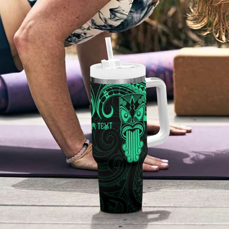 New Zealand Te Reo Maori Kia Kaha Maori Language Week Green Custom Stanley Quencher 40oz Stainless Steel Tumbler With Handle - Threewoofs - Image 6