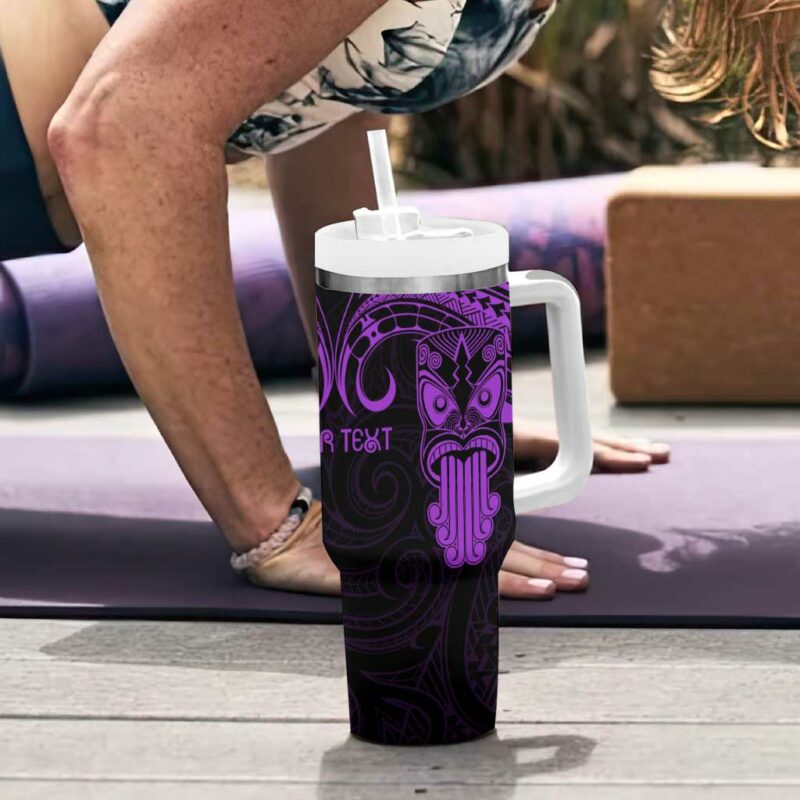 New Zealand Te Reo Maori Kia Kaha Maori Language Week Purple Custom Stanley Quencher 40oz Stainless Steel Tumbler With Handle - Threewoofs - Image 6