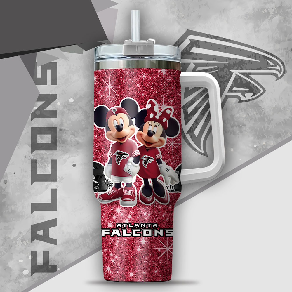 Personalized Mickey & Minnie Tumbler - Custom Name Glitter Design - Image 2