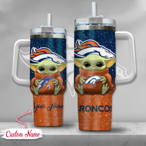 Custom Name Baby Alien Football Tumbler - Perfect Gift for Fans