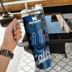 Stanley Tumbler with Indianapolis Colts Design - 40oz Spill-Proof Travel Mug