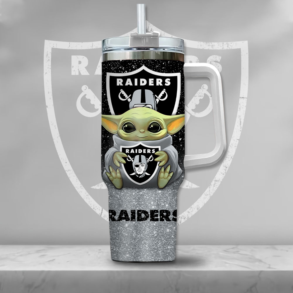 Custom Name Raiders Baby Alien Tumbler Cup with Handle & Straw - Unique Gift - Image 2