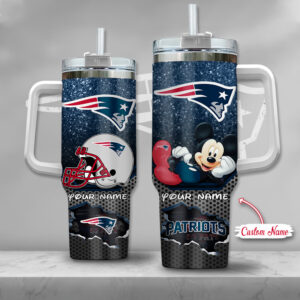Custom Personalized Tumbler - Football Team Design with Cartoon Character